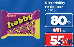 ÜLKER HOBBY FINDIKLI BAR ÇİKOLATA 250 G